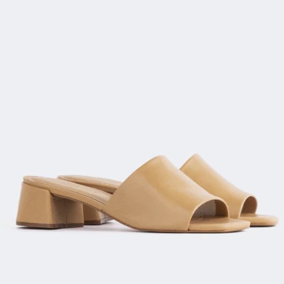 L'Intervalle Fortunata mule sandal heel camel NWT ✨HP - Picture 1 of 11